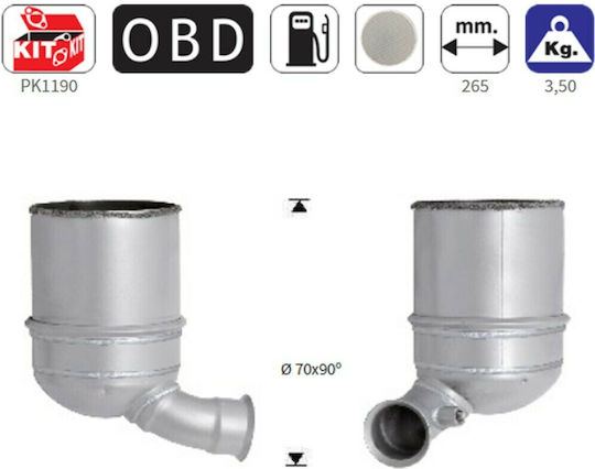 Americat Φίλτρο DPF για Citroen Κορδιερίτη C3/DS3 - Peugeot 206/207/208