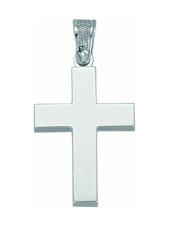 Triantos White Gold Cross 14K