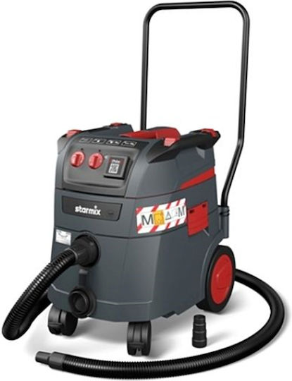 Starmix iPulse M-1635 Safe Plus Прахосмукачка за Мокро/Сухо Почистване 1600W с Пластмасов Контейнер 35л Сребрист
