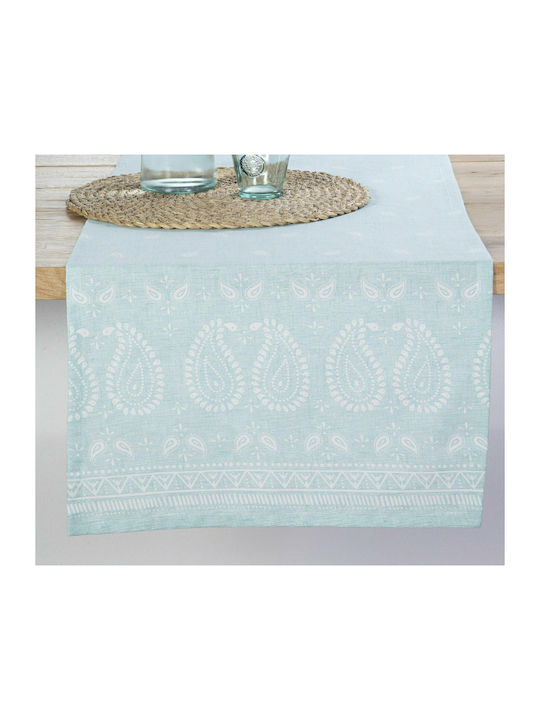 Nef-Nef Homeware Läufer Panter Aqua 45x140cm 026754