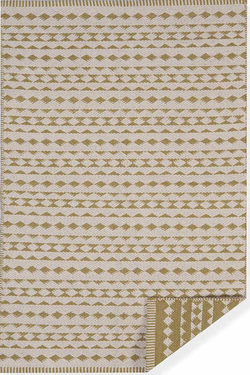 Nef-Nef Homeware Grota Χαλί Ορθογώνιο Ecru - Green 70x140cm