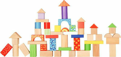 Ecotoys Building Block Wooden Σετ Ξύλινα Χρωματιστά Τουβλάκια for 1.5+ years 100pcs 2007