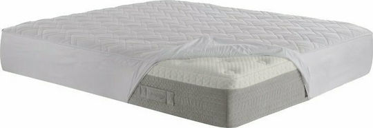 Strom Eco Cotton Plus White Single Mattress Cover with Fitted 90x190+35cm
