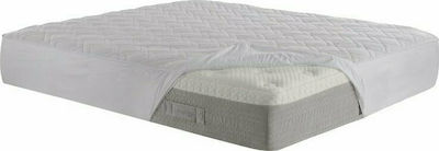 Strom Eco Single Quilted Mattress Cover Fitted Cotton Plus White 90x200cm