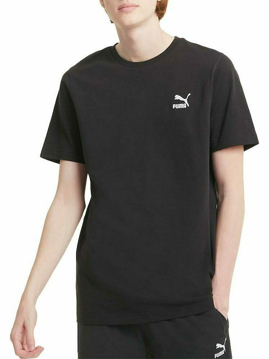 Puma Classics Embro Ανδρικό T-shirt Μαύρο με Λογότυπο