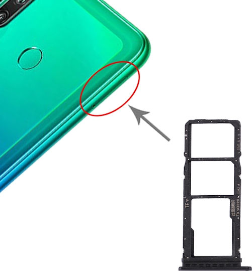 Βάση Κάρτας Sim Μαύρο για Huawei P40 Lite E