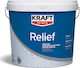 Kraft Relief Plastic Relief Paint for Interior and Exterior Use White 5lt Ανάγλυφο Επίχρισμα