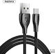 Remax Lesu USB 2.0 Cable USB-C male - USB-A male Black 1m (RC-160a)