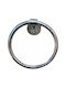 Gloria Stigma Single Wall-Mounted Bathroom Ring Silver