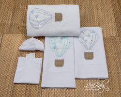 Lina Baby Baptism Towel Set Λευκό