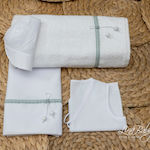 Lina Baby Baptism Towel Set Lucas Λευκό