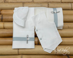Lina Baby Set Bătături De Botez Colin Albe 3 Bu...