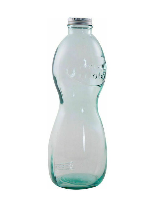 Nef-Nef Μπουκάλι Νερού Γυάλινο με Βιδωτό Καπάκι Διάφανο 1000ml