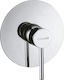 Creavit DFC2098 Built-in Faucet Mixer for for Bathroom Sink 1 Exit Silver