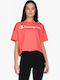 Women's Summer Crop Top Short Sleeve Orange