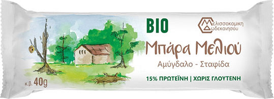 Μελισσοκομική Δωδεκανήσου Μελιού Μπάρα Δημητριακών με Σταφίδα & Αμύγδαλο Χωρίς Προσθήκη Ζάχαρης 40gr