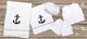 Mouchtaris Collection Baptism Towel Set Άγκυρα Λευκό