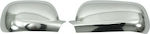 Omtec Exterior Mirror Covers Ασύμμετρα Πλαστικά Καπάκια Καθρεφτών Seat Ibiza 5D 1999-2002/Toledo/Cordoba/Bora/Golf 4/Passat Χρώμιο Σατινέ 2τμχ ΚΚ./OM