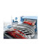 Dimcol Cars Set Kids Duvet Cover Single with Pillowcase Cotton 870 160x240cm