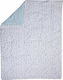 Nef-Nef Homeware Cotton Baby Quilt Don't Grow Up 110x140cm White/Aqua