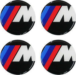 Americat Wheel Center Caps Bmw with 64mm Internal Diameter Black 4pcs