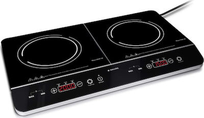 Navaris Induction Countertop Double Burner Black