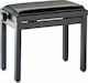 Stagg Adjustable Piano Bench Matt Black L55xW32xH49-57cm