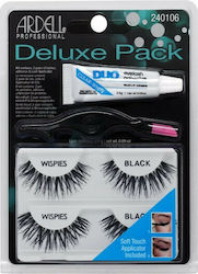 Ardell Deluxe Pack Wispies False Eyelashes Eyelash Glue in Black color 2.5gr