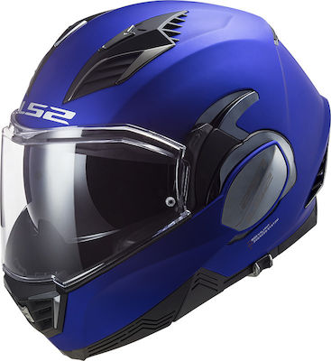 LS2 FF900 Valiant II Solid Modular Helmet with Sun Visor ECE 22.05 1700gr Matt Blue KR5801