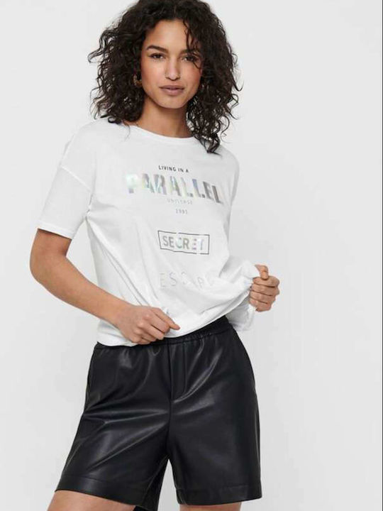 Only Damen Oversized T-shirt Weiß