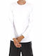Men's Long Sleeve Undershirt White