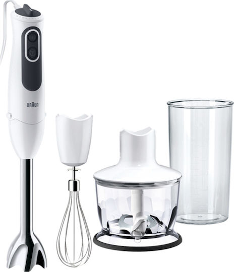 Braun MultiQuick 3 MQ 3135 WH Sauce Stabmixer mit Edelstahlstab 750W Weiß