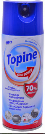 Topine Total Power Sprühreiniger mit desinfizierender Wirkung Bergfrisch 1x400ml