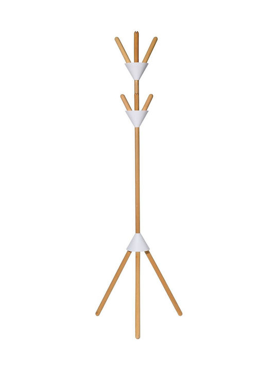 Alessi Pierrot Freestanding Coat Rack Wooden Natural 55x48x170cm