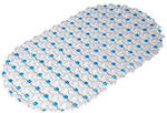 Антискользящ килим за вана със сини точки и присмукващи чашки 67x37см ForHome 02002 - За дома