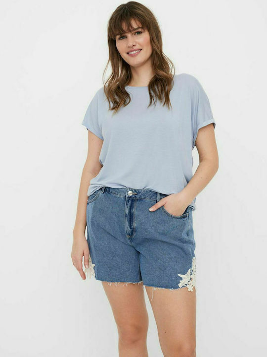 Vero Moda Women's Summer Blouse Short Sleeve Blue