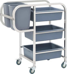 vidaXL Commercial Kitchen General Use Cart H92xW43.5xD87cm