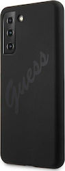 Guess Script Vintage Plastic Back Cover Black (Galaxy S21+ 5G)