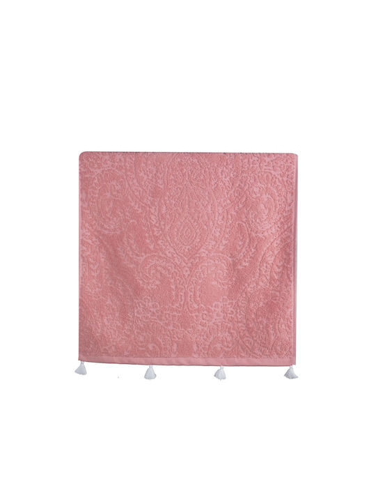 Nef-Nef Homeware Hand Towel Toscana 30x50cm Coral Weight 550gr/m²