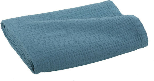 Nef-Nef Homeware Cool Pique Blanket Double 220x240cm Dusty Aqua