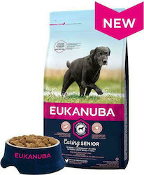 Eukanuba Caring Senior Large Breed 15кг Суха храна за възрастни големи кучета с Пилешко