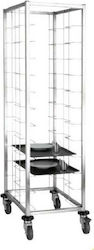 Yuksel Commercial Kitchen Food Cart for 12 Trays H165xW45xD62cm