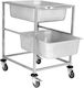 Yuksel Gewerbliche Küchen-Food-Cart mit 2 Ebenen Höhe80xBreite80xTiefe60cm