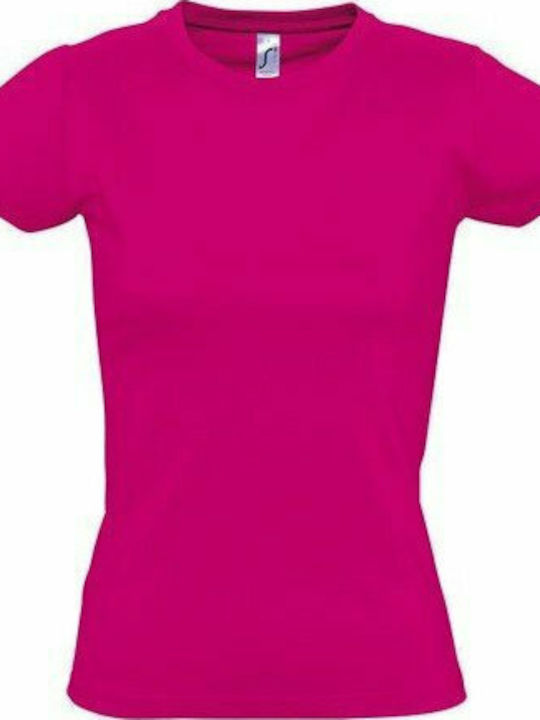 Sol's Imperial Γυναικείο Διαφημιστικό T-shirt Κοντομάνικο σε Φούξια Χρώμα