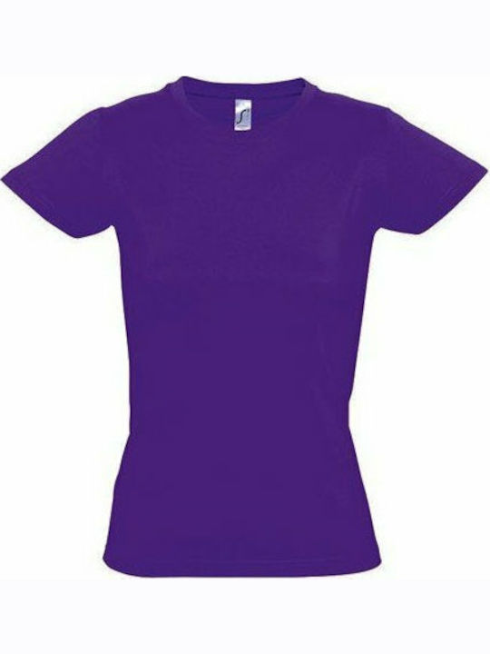 Sol's Imperial Γυναικείο Διαφημιστικό T-shirt Κοντομάνικο Dark Purple