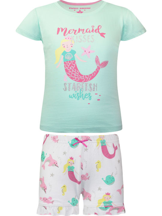 Energiers Kids' Pajamas Summer Light Blue Starfish