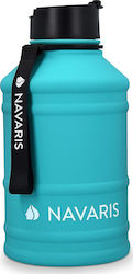 Navaris Sport Stainless Steel Water Bottle 2200ml Turquoise