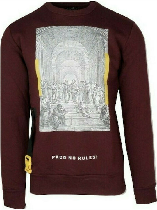 Paco & Co Herren Sweatshirt Burgundisch