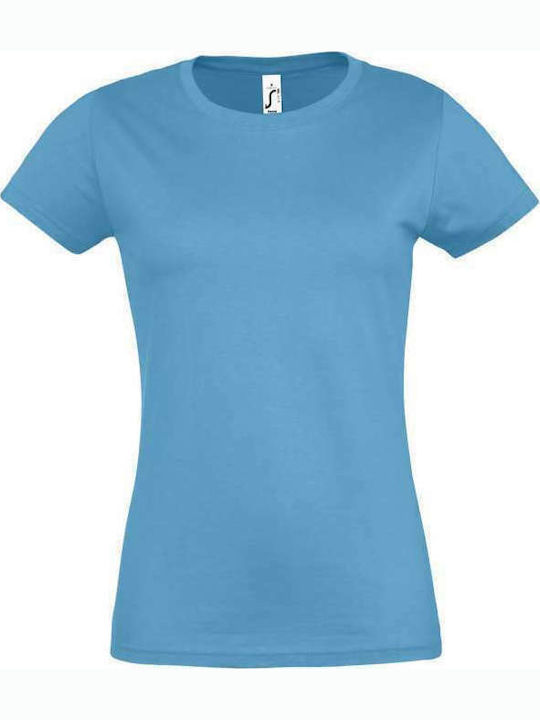 Sol's Imperial Women's Short Sleeve Promotional T-Shirt Aqua