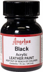 Angelus Acrylic Paint Υγρό Χρώμα Χειροτεχνίας Μαύρο για Δέρμα 29.5ml